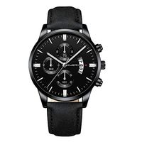Men's Watches,Fxbar Leather Strap Analog Wrist Watch Classic Charm Men Watch Bracelet Watches Automatic Watch(D)