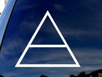 SoCool - 30-Seconds to Mars Logo-Triad - Vinyl 5.5" wide (Color: WHITE) decal laptop tablet skateboard car windows stickers