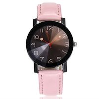 Fxbar,Fresh Unisex Analog Wrist Watch Leather Band Bracelet Watches Dress Watch(Pink)