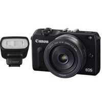 Canon EOS M2 Mark II 18.0 MP Digital Camera with EF-M 22MM f/2 STM Lens & 90EX Speedlight Flash(Black) - International Version (No Warranty)