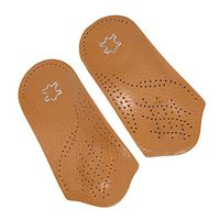 HEALLILY 3/4 Length Orthotic Inserts Flat Feet Plantar Fasciitis Arch Support Insoles for Men and Women All Arch Types (Brown) - 37-38