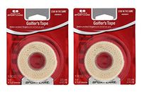Mueller Golfer’s Grip Tape, Self-Adhering, Lightweight, Residue Free, Conforming Elastic Protective Tape, Helps Protect Fingers & Enhance Grip - 1” x 5yd Stretched, 2 Pack
