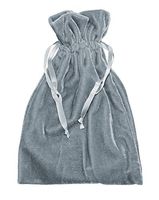 Velvet Jewelry Bag, Soft Drawstring Pouch, Tarot, Dice, Rune or Card Gift Bag, Small 4" x 6" (Silver, 1 Pack)