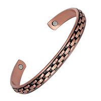 Link Pattern Pure Copper Bracelet for Arthritis Magneto Therapy Arthritis Pain Reliever Fashion Jewelry for Men Women