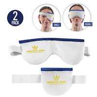 Eye Mask for Dry Eyes - 2 Pack - Includes a Single Eye mask and a Double Eye mask - Moist Compress pad, Cool and Heat, microwavable Heating pad, Helps for Pink or Puffy Eye, Stye Blepharitis, MGD