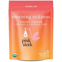 Pink Stork Morning Sickness Relief Tea: Ginger-Orange, USDA Organic, Supports Digestion + Hydration, Women-Owned, 30 Cup