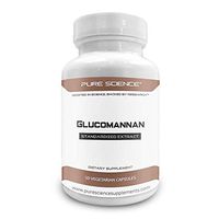 Pure Science Konjac Glucomannan Root 700mg 95% Standardized Extract - Promotes Normal Digestion & Weight Management, Regulates Appetite, Cholesterol Levels & Blood Sugar - 50 Vegetarian Capsules