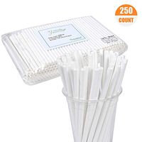 Disposable Drinking Straws 5.75 Inches Long (White, 250) Biodegradable Disposable Drinking Straws Bulk for Party Supplies, Birthday, Wedding, Bridal/Baby Shower Restaurant and Celebrations