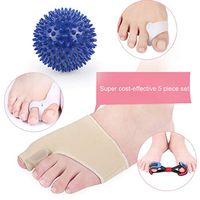 POOYA Bunion Corrector and Bunion Relief Care Kit for Tailors Bunion and Hallux Valgus for Full-Body Workout, Included Door Anchor (Clear)
