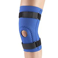 OTC Knee Brace Neoprene Sleeve Hor-Shu Pad Spiral Stays, Blue, Large