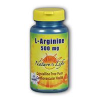 L-Arginine 500mg Nature's Life 50 Caps