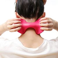 Manual Neck Massager Deep Trigger Points Neck Head Shoulder Back Handheld Self Massager, Muscle Pain Relieves with Small Portable Design (red)