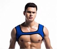 Mens Fitness Shoulders Neoprene Harness Sports Shoulder Supports Braces Protective Gear Fitness More Comfortable,Blue,XL