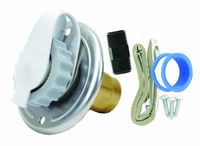 Valterra A01-0172LFVP 2-3/4 Aluminum Finish Lead-Free Metal Water Inlet by Valterra