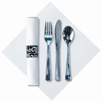 Hoffmaster 119978 Linen-Like Scroll Metallic Cutlery - 100 / CS