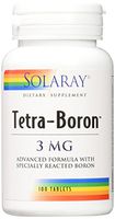 Solaray Tetra Boron 3mg Tablets, 100 Count
