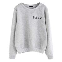Women's Pullover Sweatshirt,Ladies Long Sleev Losse Casual Crewneck Letter Printed Coat Outwear Jacket
