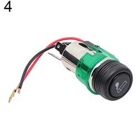 Misszhang-US 12V 120W Power Cigarette Lighter Socket Plug for Car Motorcycle Auto Motor - Green