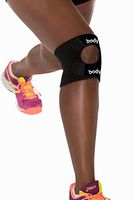 body helix Adjustable Knee Compression Wrap/Sleeve – Adjustable Compression and Comfort to The Knee and Collateral ligaments (MCL, LCL) Without Pressure on The Patella; Black, Medium