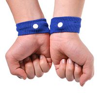 LIOOBO Adjustable Anti Nausea Wrist Band Adults Sickness Car Motion Sea Sick Car Ship Plane 5 Pair (Blue)