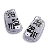 Ugthe Baby Shoes 1Pair Kids Boys Girl Animal Bowknot Anti-Slip Cotton Slippers Soft Floor Shoes - 13cm Dark Grey Donkey