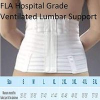 Fla 31-205SMSTD Ventilated Lumbar Support44; White44; Small