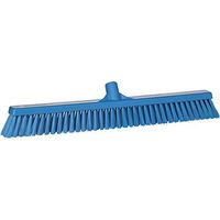 Vikan 31943 Coarse/Fine Sweep Floor Broom Head, Polyester Bristle, Polypropylene Block, 23-1/2", Blue