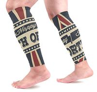 KEAKIA Happy Fourth of July Calf Compression Sleeves Shin Splint Support Leg Protectors Calf Pain Relief for Running, Cycling, Travel, Sports for Men Women (1 Pair)