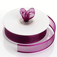 Tableclothsfactory 7/8" Satin Edge Organza-Eggplant