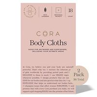 Cora Essential Oil Bamboo Feminine Wipes with Plant-Based pH Balanced Moisturizers - Individually Wrapped Sachets - Lavender, 36 Count