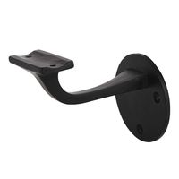 Set of 4 Iron HANDRAIL Brackets with Black Powder Coat Finish Heavy Duty Support Brackets for Stairway Support Easy Installation Hardware