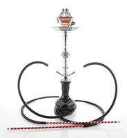 Hookah 22" Black 2 hose shisha nargila bar narguile nargile glass vase wholesale