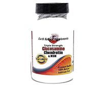 Glucosamine 750mg, Chondroitin 600mg and MSM 500mg Triple Strength * 100 Caps 100% Natural - by EarhNaturalSupplements