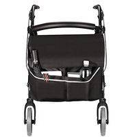 SupreGear Wheelchair Bag, Anti-Scratch Oxford Wheelchair Accessories Bags Pouch Large Capacity with Secure Reflective Strips, Perfect for Any Walker Style Rollator Wheelchair Transport Chair - Black