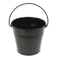 Homeford Firefly Imports Metal Pail Buckets Party Favor, 5-Inch, Black, 5"