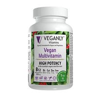 VEGANLY Vitamins-One-Daily Vegan Multivitamin- Premium Formulation, with 1000 mcg B12 (Methylcobalamin). 90 Veg.tabs (90 Days) High Potency in B12, D, Calcium, Iron, Zinc Best for Vegans.