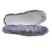 APELPES Cut-to-fit Wool Insoles, Cozy & Fluffy Premium Sheepskin Insoles Fleece Inserts (Gray, Women's 5-10)