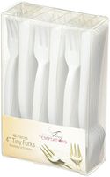 Fineline Settings Tiny Temptations White 3.9 " Tiny Tines -Forks  960 Pieces