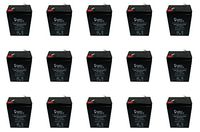 6 VOLT 4.5AH RECHARGEABLE GAME DEER FEEDER BATTERY 6V - PS-640 - 15 Pack