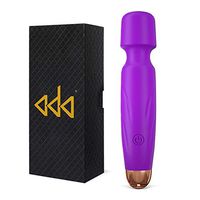 ADA Mini Wand Massager Personal Handheld for Women, Waterproof Cordless Rechargeable Quiet Powerful Back Neck Shoulder Body Massage for Sports Recovery & Muscle Aches - Purple