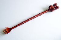 Laifugo CS-14 16.5" Long Back Scratcher, Wood-Like Back Scratcher Massager with Four Ball Rolling for Self Body Massage