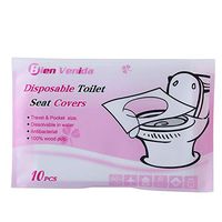 Travel Pack 10 Packs (100-Count) Portable Paper Toilet Seat Covers - Flushable, Bio-degradable, Disposable