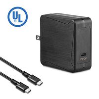 65W Type C Universal Portable PD Wall Charger Adapater for HP/Acer/LG/Samsung Mate Book/Lenovo US/Can/Mex Only Used in USB Type C Notebooks/Tablets