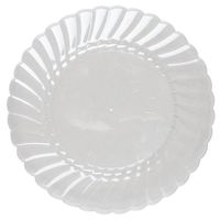 WNA Comet CW10144 10 1/4" Clear Plastic Classicware Plate 18/ Pack, 8 Packs Per Case