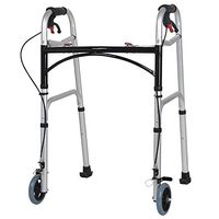ZAIHW Folding Walker for Seniors Durable Aluminum Alloy Frame Supports 8-Speed Adjustable with Hand Brake Adjustable Height