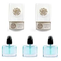 2 Plugables Opalescence Electric Scented Oil Diffuser Home Fragrancers with 3 (Sea Breeze) Aroma Oils