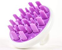 Zyllion Scalp Massager Dandruff Brush - For Exfoliating Treatment, Shampoo Scrubbing, and Hair Growth (Purple)
