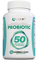 BIOBIOT Maximum Strength Probiotic Supplement - Broad Spectrum, 50 Billion CFU -Women & Men Digestive Health, Weight Loss and Immune Support - 30 Vegetarian Capsules