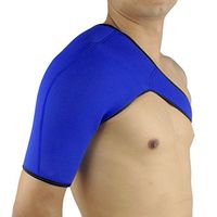 uxcell Blue L Size Neoprene Elastic Comfortable Shoulder Support Protect for Gym Sports