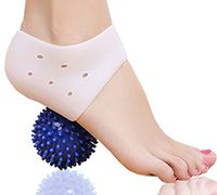 DR JK Comprehensive Plantar Fasciitis PedPal Kit, 5 Pieces Plantar Fasciitis Sleeve, Massage Ball, Foot Arch Support, Foot Massager, Heel Pads, Ankle Support, Relieve Foot Pain and Metatarsal Pain